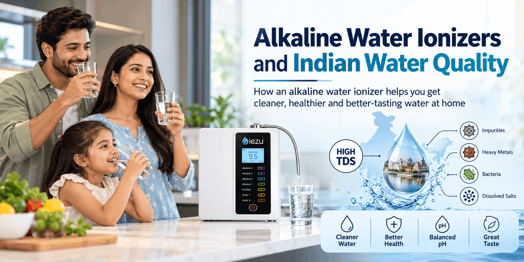 Alkaline Water Ionizers and Indian Water Quality